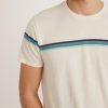 Signature Crew Tee in Natural Green Stripe - Image 3