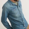 Long Sleeve Classic Denim Shirt - Image 3