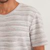 Logan Textured Tee in Blue Multi Stripe - Image 5