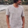 Logan Textured Tee in Blue Multi Stripe - Image 3