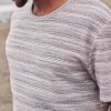 Logan Textured Tee in Blue Multi Stripe - Image 2