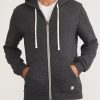 Corbet Quilted Full Zip Hoodie in Dark Heather Grey - Image 5