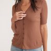 Lexi Rib Button Top - Image 2