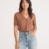 Lexi Rib Button Top - Image 3