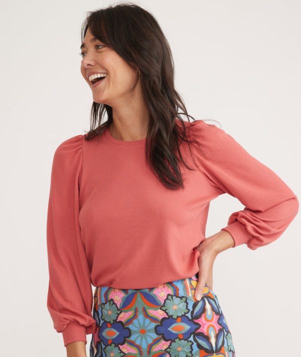 Lexi Rib Puff Sleeve Top