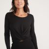 Lexi Rib Twist Front Long Sleeve Top - Image 3