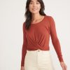 Lexi Rib Twist Front Long Sleeve Top - Image 3