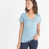 Slub V-Neck - Faded Indigo - Image 2