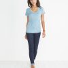 Slub V-Neck - Faded Indigo - Image 3