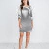 Gigi Dress in White/Navy/Black - Image 3