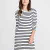 Gigi Dress in White/Navy/Black - Image 2