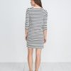 Gigi Dress in White/Navy/Black - Image 4