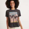 Re-Spun Crop Graphic Tee in Black Palm - Image 3