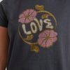 Graphic Triblend Crop Tee in Flower Love Graphic - Image 2