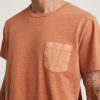Vintage Heavy Slub Pocket Tee in Amber Brown - Image 4