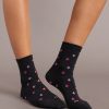 Hi-Ankle Sock in Black/Queen of Hearts - Image 4