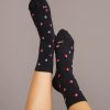 Hi-Ankle Sock in Black/Queen of Hearts - Image 2