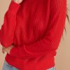 Jess Crewneck Sweater in Fire Red - Image 2