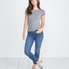 Lila Rib Scoopneck in Heather Grey - Image 3