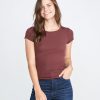 Lila Rib Scoopneck in Raisin - Image 2