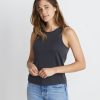 Lori Tie Back Tank in Faded Black - Image 4