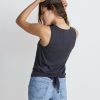 Lori Tie Back Tank in Faded Black - Image 3