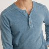 Vintage Heavy Slub Henley in Provincial Blue - Image 4