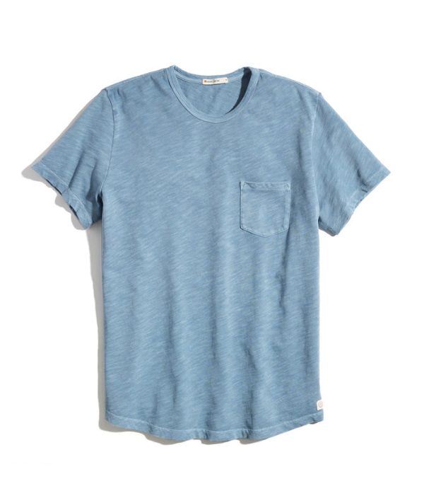 Vintage Heavy Slub Pocket Tee in Provincial Blue