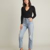Lexi Rib V-Neck Top in Black - Image 5