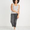 Logan Tank in Natural/Charcoal Stripe - Image 4