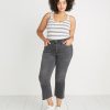 Logan Tank in Natural/Charcoal Stripe - Image 3
