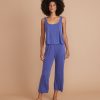 Luxe Rib 7/8 Pant in Orient Blue - Image 5