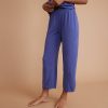 Luxe Rib 7/8 Pant in Orient Blue - Image 3