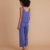 Luxe Rib 7/8 Pant in Orient Blue - Image 4