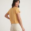 Lydia Textured Stripe Top in Gold - Image 5