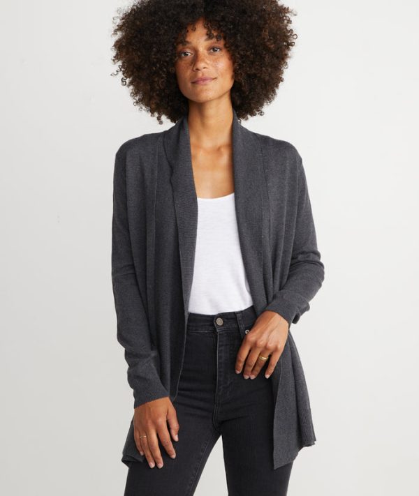 Mae Cardigan in Charcoal Heather