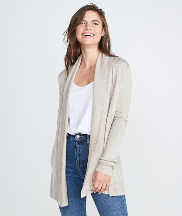 Mae Cardigan in Heather Oat