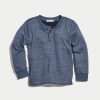 Mini Double Knit Henley in Dark Navy - Image 2