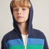 Mini Full Zip Hoodie in Blue/Green Colorblock - Image 3