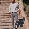 Men's Sherpa Crew Pullover in Heather Grey - Image 5