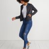 Mya Quilted Swing Bomber in Charcoal - Image 3