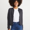 Mya Quilted Swing Bomber in Charcoal - Image 4