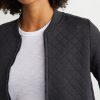 Mya Quilted Swing Bomber in Charcoal - Image 2