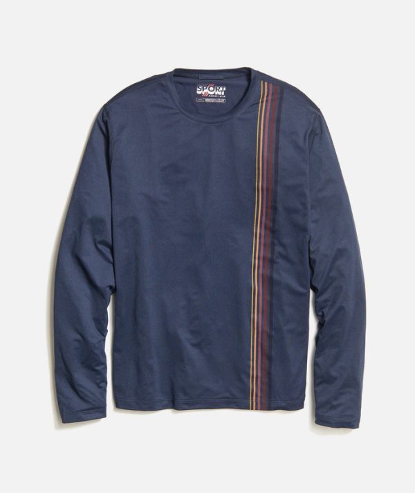 Re-Spun Sport Crew Graphic Long Sleeve Tee