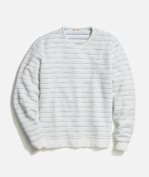 Textured Stripe Crewneck
