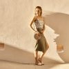 Logan Tank in Natural/Charcoal Stripe - Image 6