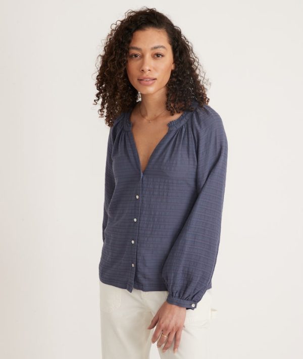 Nixi Collarless Blouse
