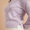 Olivia Crewneck Sweater in Lavender Heather - Image 3
