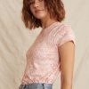 Classic Crew in Papaya Hawaiian Print - Image 2