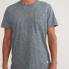 Signature Crew Tee in Indigo Space Dye Stripe - Image 2